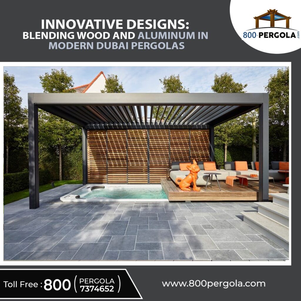 Unveil the flawless fusion of wood and aluminium in Modern pergola designs for Dubai. These innovative and stylish structures bring a touch of sophistication to outdoor spaces, elevating their allure.