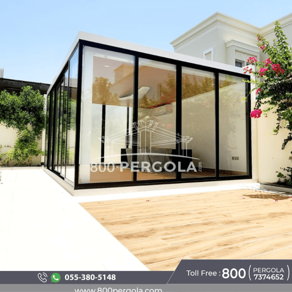 Pegola Glass room at Emirates Hills