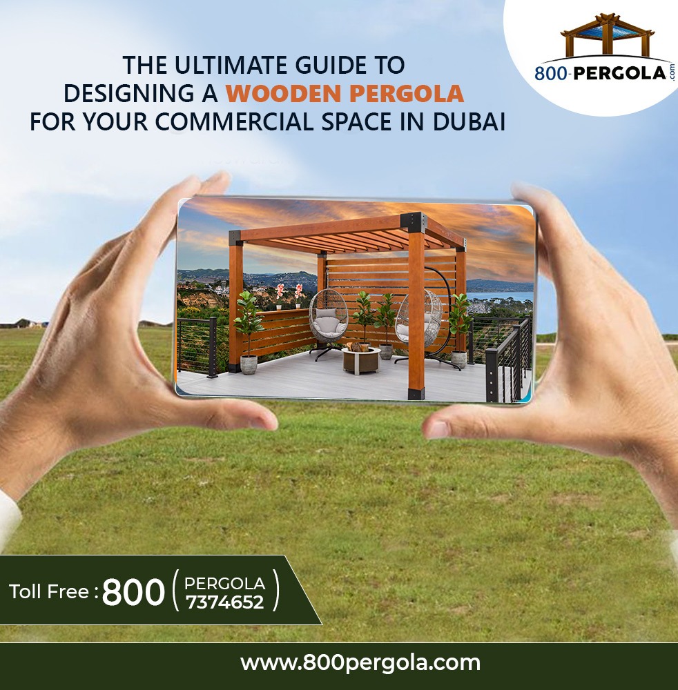 Elevate your Dubai commercial space with the allure of Wooden Pergolas. Embrace nature's charm for a unique outdoor. Call 800-Pergola now.