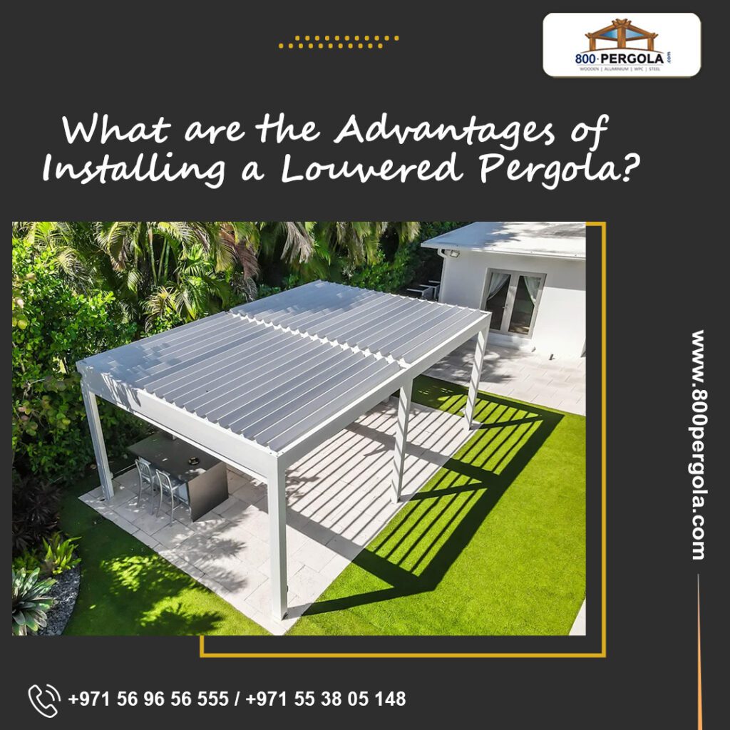 Enhance your outdoor space with a louvered pergola. Enjoy adjustable shade, weather protection, & style. Learn how 800Pergola can transform your space today!