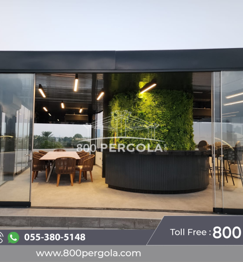 Pegola Glass room at Emirates Hills